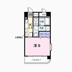 ドリームシャトー深川 1Kの間取図画像