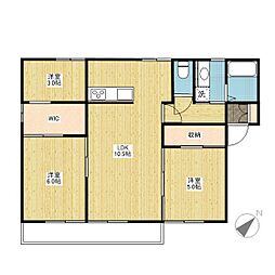 サンハイツMR 3LDKの間取図画像