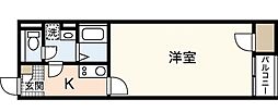 レオネクストM&H 1Kの間取図画像