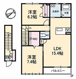 ファミールN 2LDKの間取図画像