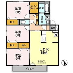 アザゼル 3LDKの間取図画像
