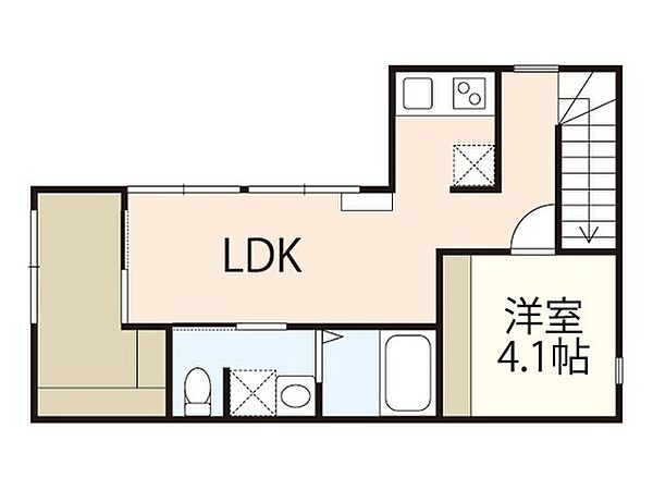 Prive上安 ｜広島県広島市安佐南区上安3丁目(賃貸アパート1LDK・2階・38.20㎡)の写真 その2