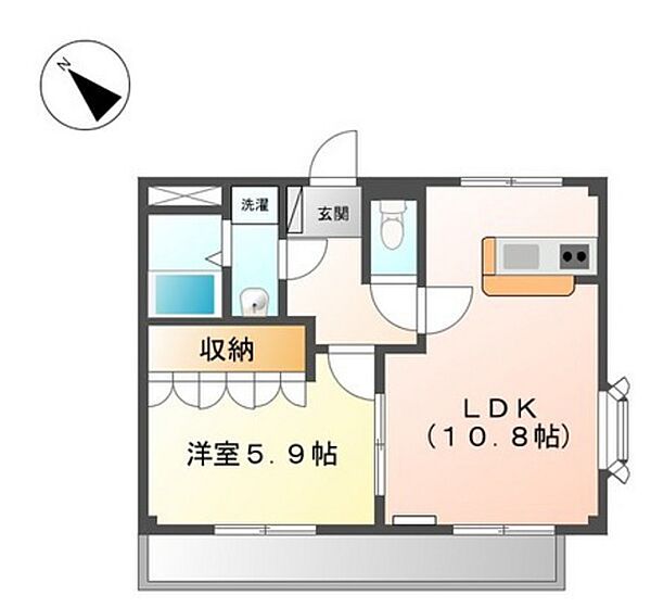 ディアコート ｜広島県広島市安佐南区八木4丁目(賃貸アパート1LDK・1階・40.23㎡)の写真 その2