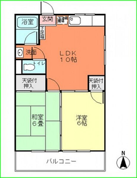 広島県広島市中区舟入本町(賃貸マンション2LDK・3階・42.77㎡)の写真 その2
