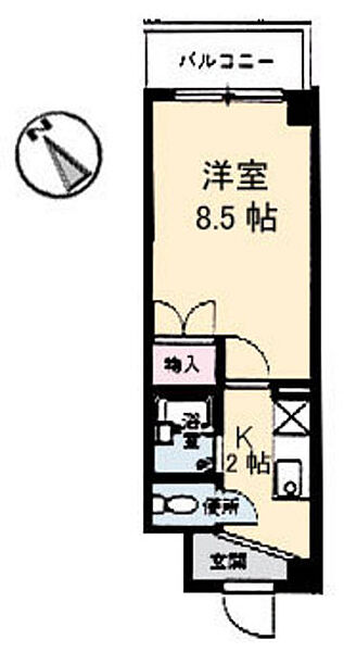 広島県広島市西区西観音町(賃貸マンション1K・3階・26.10㎡)の写真 その2