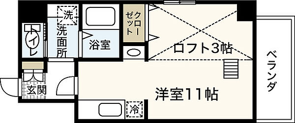 広島県広島市中区平野町(賃貸マンション1R・7階・27.40㎡)の写真 その2