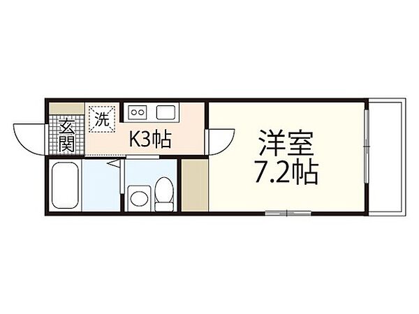 広島県広島市中区光南1丁目(賃貸アパート1K・3階・21.09㎡)の写真 その2