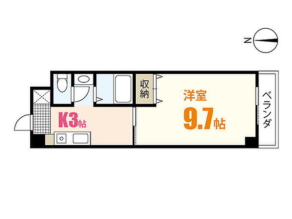 グランシャリオ ｜広島県広島市安佐南区東野3丁目(賃貸マンション1K・3階・30.55㎡)の写真 その2