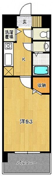 広島県広島市南区西蟹屋1丁目(賃貸マンション1K・8階・28.23㎡)の写真 その2