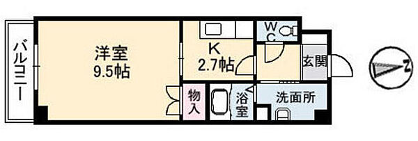 広島県広島市東区光が丘(賃貸マンション1K・3階・31.35㎡)の写真 その2