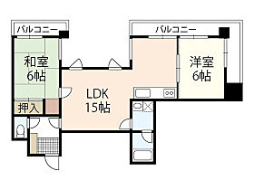 広島県広島市中区上八丁堀（賃貸マンション2LDK・4階・51.86㎡） その2