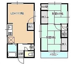 大井貸家（北西）  ｜ 広島県広島市安佐南区安東2丁目（賃貸一戸建2LDK・--・52.80㎡） その2