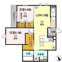 D-room中筋　II棟  ｜ 広島県広島市安佐南区東野2丁目（賃貸アパート2LDK・1階・62.63㎡） その2