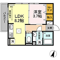 コンツェルト  ｜ 広島県広島市安佐南区西原1丁目（賃貸アパート1LDK・1階・32.77㎡） その2