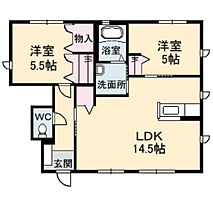 広島県広島市東区牛田東3丁目（賃貸アパート2LDK・1階・57.83㎡） その2