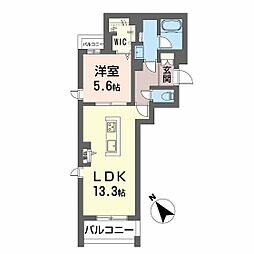 JR山陽本線 広島駅 徒歩17分の賃貸マンション 3階1LDKの間取り