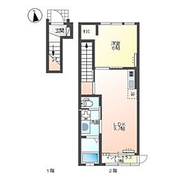 パーチェ 1LDKの間取図画像