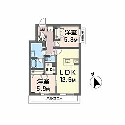 間取図画像 2LDK