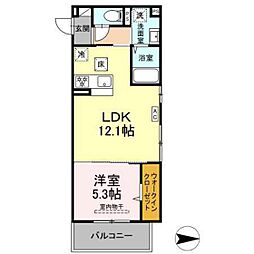 グレイスガーデンA 1LDKの間取図画像