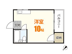 高村ビル ワンルームの間取図画像