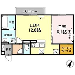 D-room中野 1LDKの間取図画像