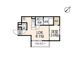 間取図画像 1LDK