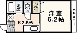 シティハイム吉見園 1Kの間取図画像