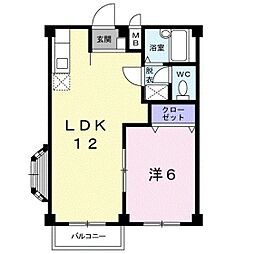 エルディムKT 1LDKの間取図画像
