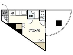 久保田ビル ワンルームの間取図画像