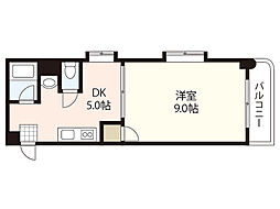 サンシャレオ城北 1Kの間取図画像