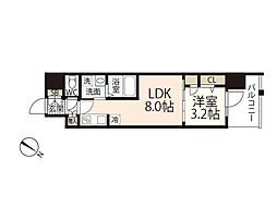 S-RESIDENCE東千田公園alesia 1LDKの間取図画像