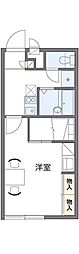 レオパレスflora3 1Kの間取図画像