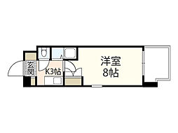 アネックス牧本 1Kの間取図画像