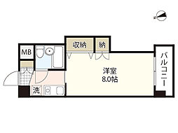川本ビル 1Kの間取図画像