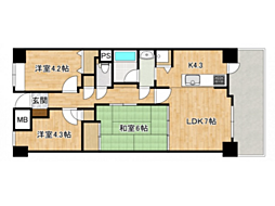ダイアパレス落合 3LDKの間取図画像