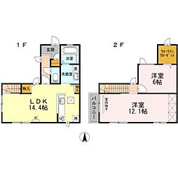 ウイングミサワ15 2LDKの間取図画像