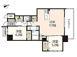 S-RESIDENCE富士見町aglitter 2LDKの間取図画像