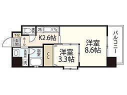 ロイヤルシャトー大須 2Kの間取図画像