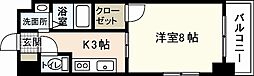 セレッソイシダ 1Kの間取図画像