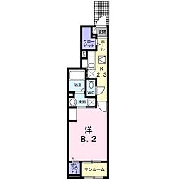 ジェイドイースト 1Kの間取図画像