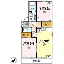 グレース21 2DKの間取図画像