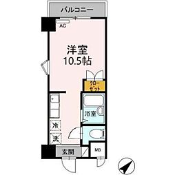 エクレール ワンルームの間取図画像