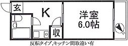 サニー・レジデンス 1Kの間取図画像