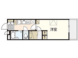 レオパレスSENOU 1Kの間取図画像