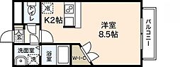 エテルニT 1Kの間取図画像