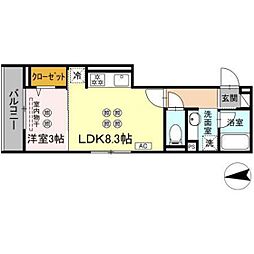 Casa Pino 1LDKの間取図画像