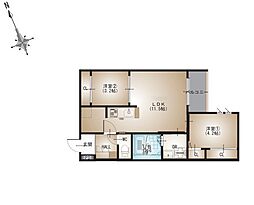 REGALEST-F 江波本町 2LDKの間取図画像