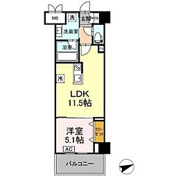 LeGrandeur阿賀中央 1LDKの間取図画像