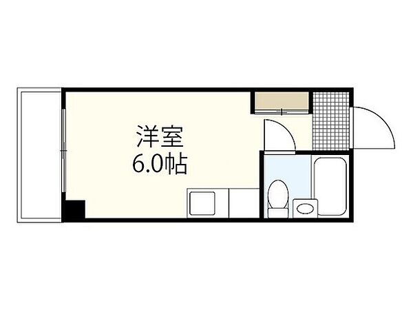 広島県広島市中区幟町(賃貸マンション1R・6階・13.23㎡)の写真 その2