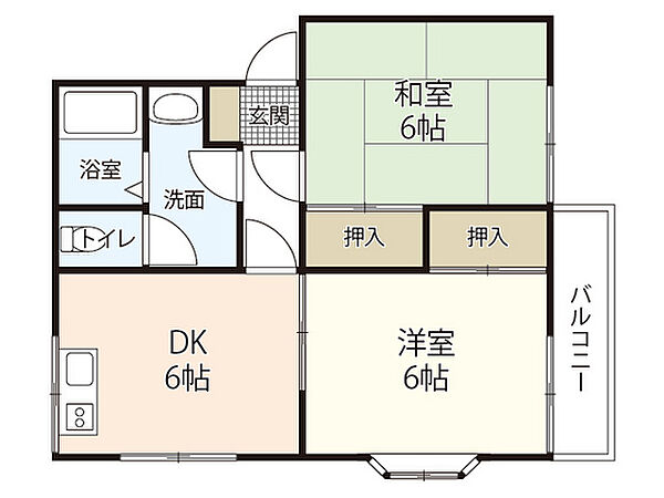 グランデュール高取南Ａ ｜広島県広島市安佐南区高取南3丁目(賃貸アパート2DK・2階・45.57㎡)の写真 その2